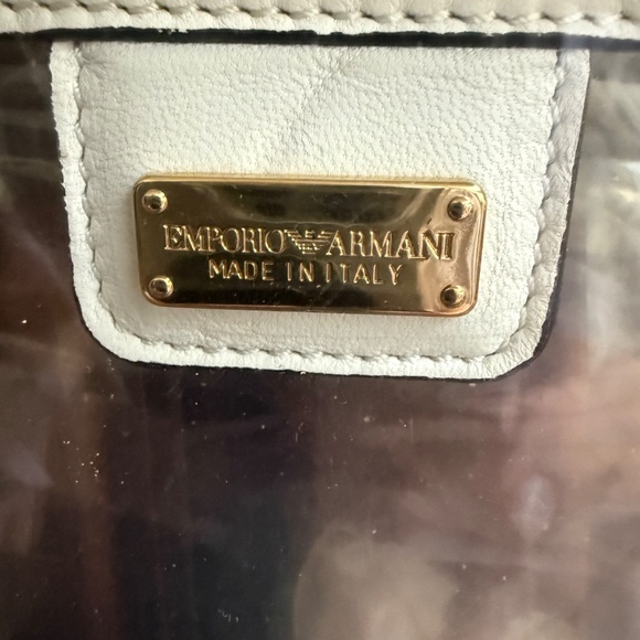 Giorgio Armani Clear and White Tote Bag - Picture 3 of 10